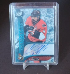 2009-10 Upper Deck Trilogy Ice Scripts Chris Phillips #IS-PH Auto Acetate Senators